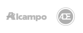 Logos de las empresas colaboradoras Alcampo y ADE