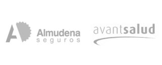 Logos de las empresas colaboradoras Seguros Almudena y Avatsalud